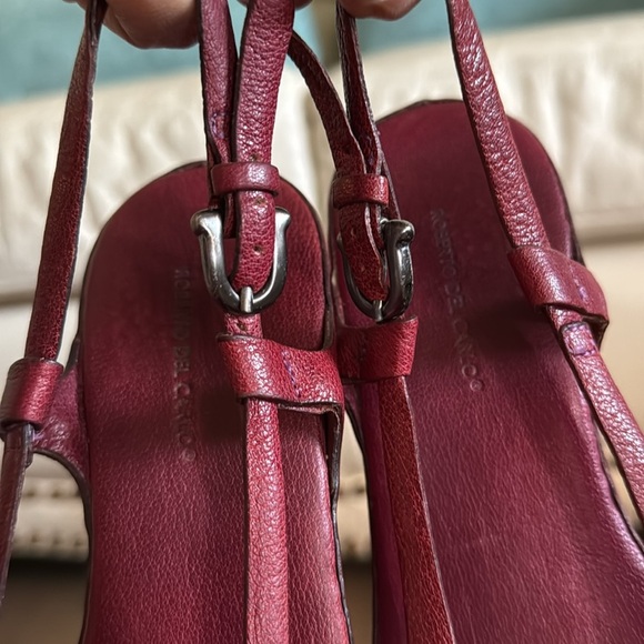 Roberto Del Carlo Elegant Red Women's Wedge Sandals - Picture 9 of 9